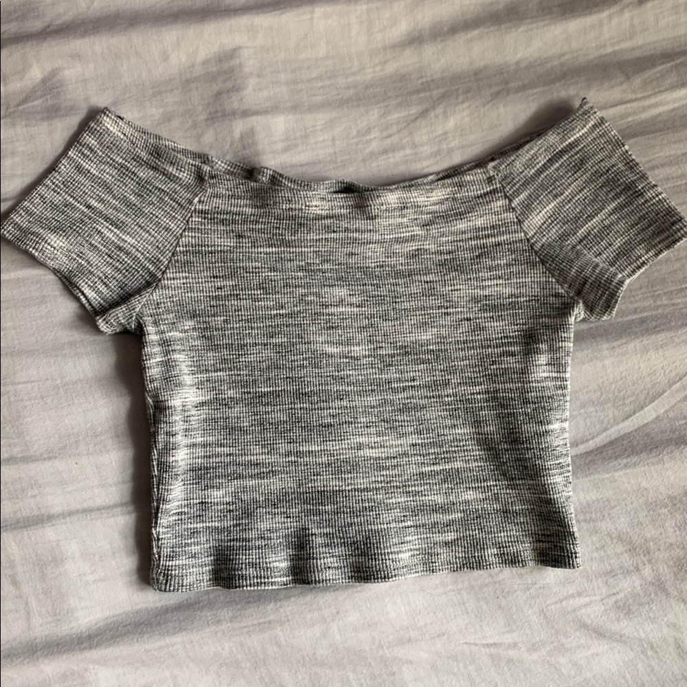 ribbed off the shoulder top